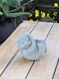 Concrete Sloth Succulent Planter | Mini Stone Animal Flower Pot for Indoor & Outdoor Decor