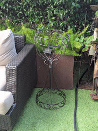 Wrought-Iron Flower Pot Stand  | Handmade Mexican Garden Decor & Yard Art