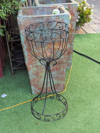 Wrought-Iron Flower Pot Stand  | Handmade Mexican Garden Decor & Yard Art