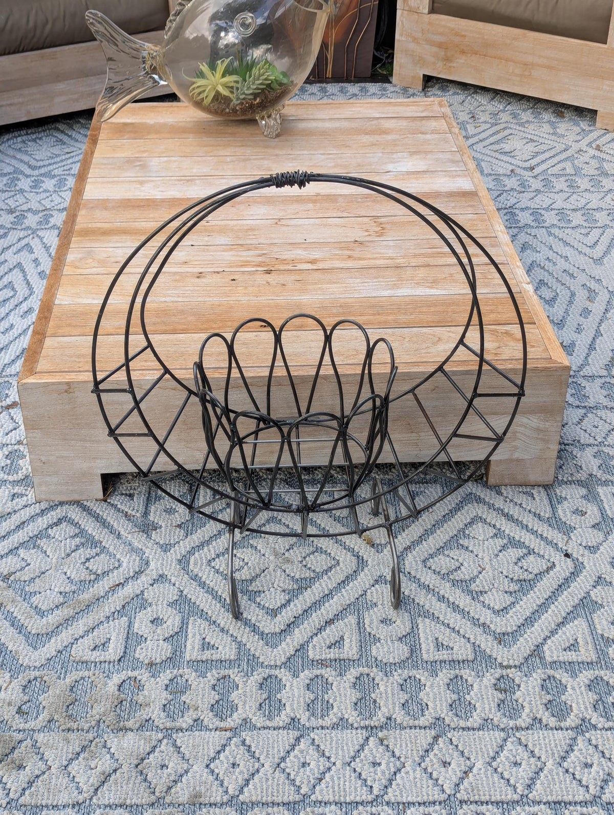 Crescent Moon Metal Plant Holder  | Wire Wrought Iron Flower Pot Stand | Boho Celestial Garden Decor