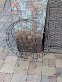 Crescent Moon Metal Plant Holder  | Wire Wrought Iron Flower Pot Stand | Boho Celestial Garden Decor