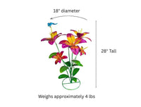Handcrafted Metal Flower Sculpture | Outdoor Lily Garden Decor |  Lawn Ornament Gift for Her