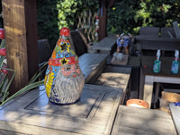 Talavera Kris Kringle | Ceramic Santa Claus | Mexican Pottery Holiday Lantern & Figurine