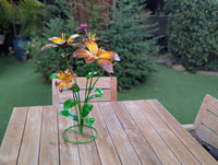 Handcrafted Metal Flower Decor | Outdoor Lily Garden Sculpture |  Lawn Ornament Gift for Her