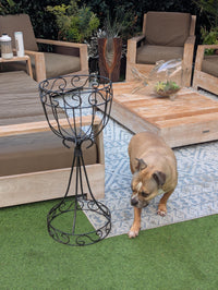 Wrought-Iron Flower Pot Stand  | Handmade Mexican Garden Decor & Yard Art