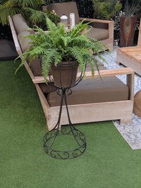 Wrought-Iron Flower Pot Stand  | Handmade Mexican Garden Decor & Yard Art