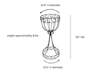 Wrought-Iron Flower Pot Stand  | Handmade Mexican Garden Decor & Yard Art