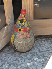 Talavera Kris Kringle | Ceramic Santa Claus | Mexican Pottery Holiday Lantern & Figurine