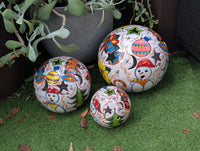 Ceramic Holiday Spheres Lawn Ornament & Garden Decor | Outdoor Talavera Pottery | Handmade in Mexico