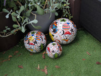 Ceramic Holiday Spheres Lawn Ornament & Garden Decor | Outdoor Talavera Pottery | Handmade in Mexico