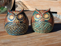 Handmade Clay Owl Planter | Mexican Pottery Flower Pot  | Animal Garden Gift