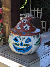 Clay Halloween Pumpkin Candle Holder & Decor | Handmade Ceramic Jack-o-Lantern | Mexican Pottery Autumn Gift