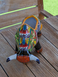 Talavera Bull Planter | Handmade Mexican Pottery Flower Pot | Ceramic Garden Gift