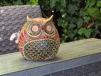 Handmade Clay Owl Flower Pot | Mexican Pottery Planter  | Animal Garden Gift