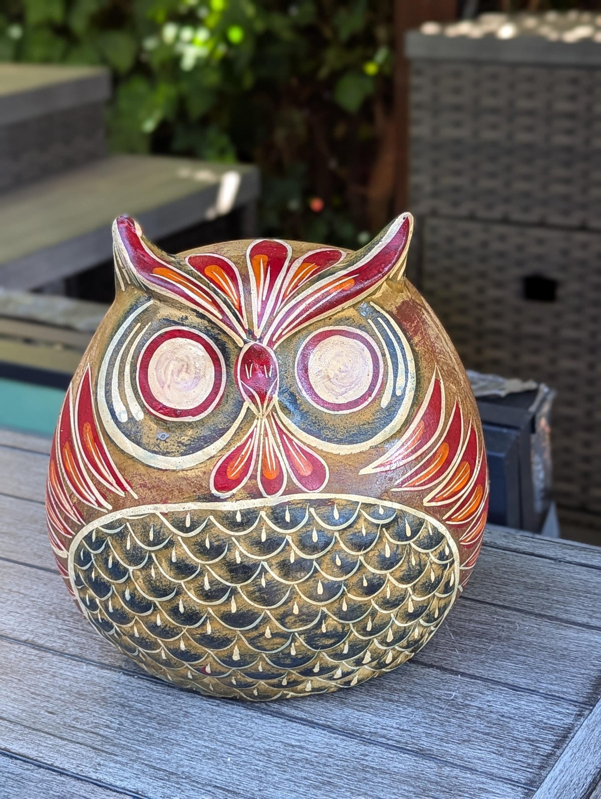 Handmade Clay Owl Flower Pot | Mexican Pottery Planter  | Animal Garden Gift