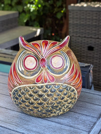 Handmade Clay Owl Flower Pot | Mexican Pottery Planter  | Animal Garden Gift