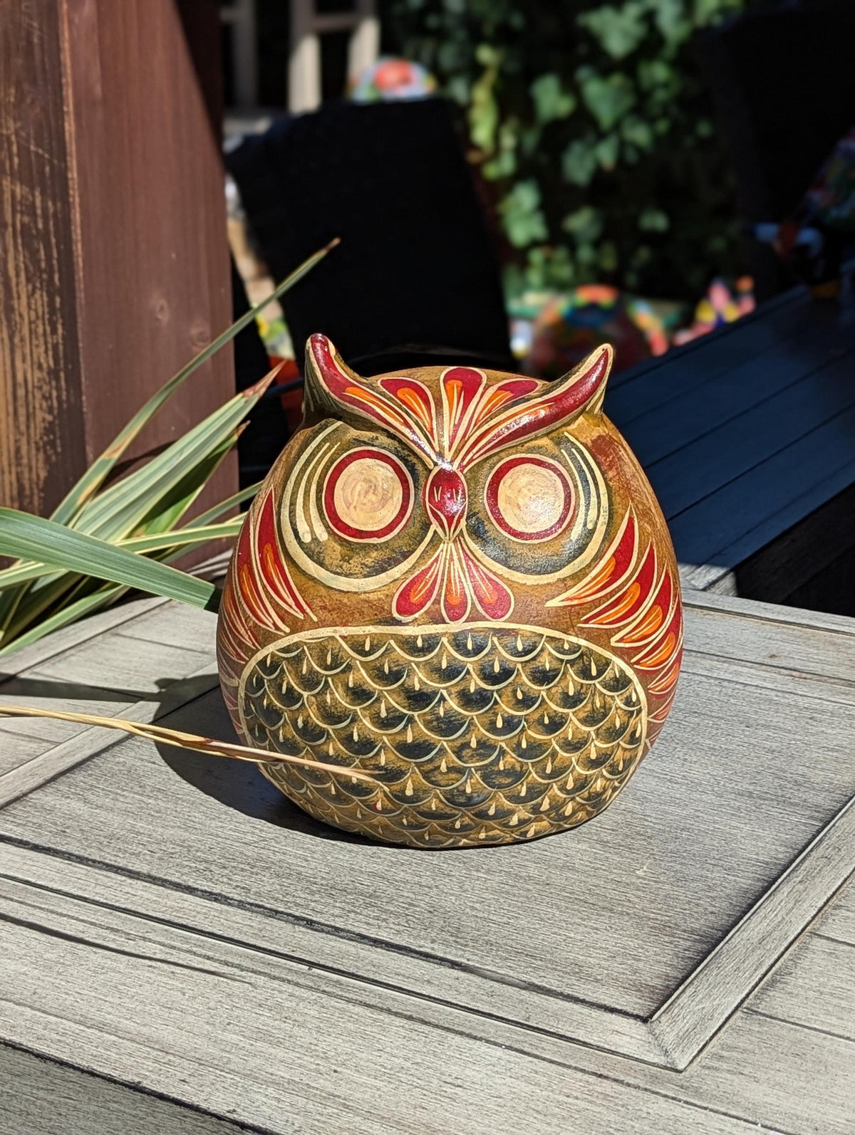 Handmade Clay Owl Flower Pot | Mexican Pottery Planter  | Animal Garden Gift