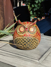 Handmade Clay Owl Flower Pot | Mexican Pottery Planter  | Animal Garden Gift