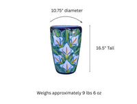 Lily Planter | 16.5" Tall Hand-Painted Talavera Flower Pot | Mexican Ceramic Outdoor Garden Decor