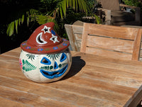 Clay Halloween Pumpkin Candle Holder & Decor | Handmade Ceramic Jack-o-Lantern | Mexican Pottery Autumn Gift