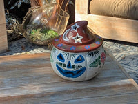 Clay Halloween Pumpkin Candle Holder & Decor | Handmade Ceramic Jack-o-Lantern | Mexican Pottery Autumn Gift