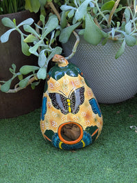 Talavera Pumpkin Halloween Decor | Hand-Painted Jack-o-Lantern Mexican Pottery | Ceramic Candle Holder