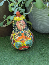 Handmade Talavera Pumpkin Lantern | Ceramic Jack-o-Lantern Mexican Pottery Fall Decor