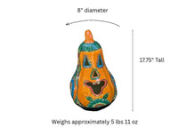 Handmade Talavera Pumpkin Jack-o'-Lantern | Ceramic Candle Holder Mexican Pottery Fall Decor