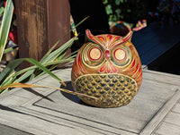 Handmade Clay Owl Flower Pot | Mexican Pottery Planter  | Animal Garden Gift