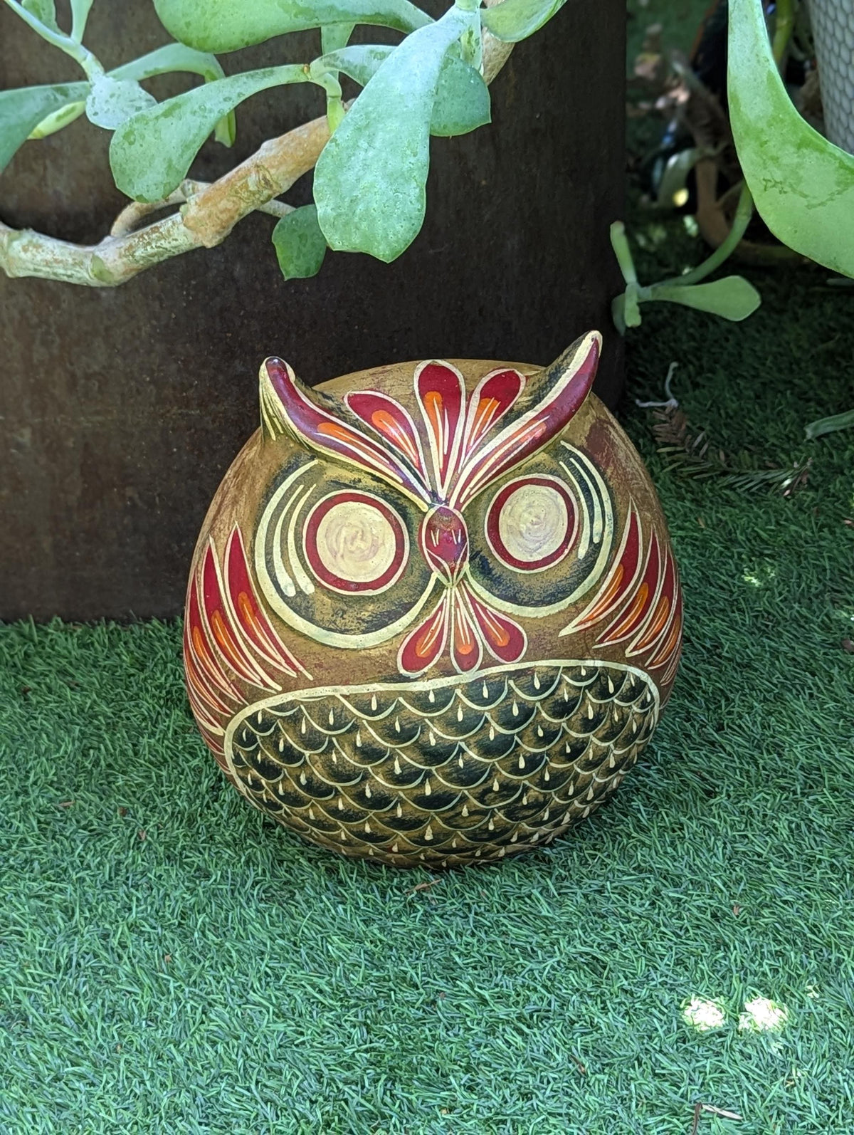Handmade Clay Owl Flower Pot | Mexican Pottery Planter  | Animal Garden Gift