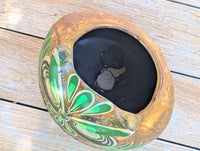 Handmade Mexican Clay Owl Planter | Emerald Green Folk Art Pottery (9" Tall)