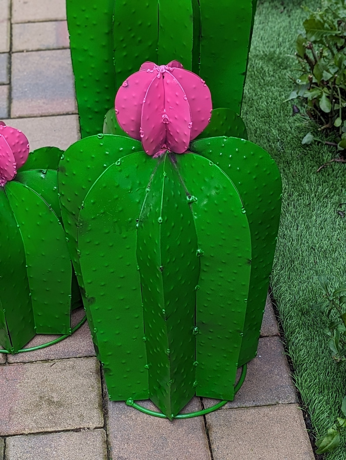 Cactus Garden Decor, Metal Cactus Decoration for Yard or Home, Hand Painted Lifelike Young Saguaro Cactus Yard Art, Mexican Folk Art