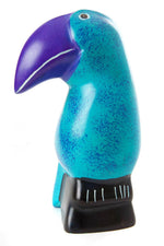 African Blue Toucan Home Decor & Paperweight, Soapstone by Kenyan Artisans, Housewarming Gift for Her