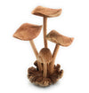 Hand Carved Medium Wooden Mushroom, Garden Sculpture Outdoor Decor