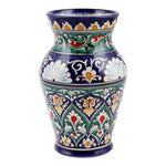 Handmade Rishtan Heritage Glazed Ceramic Vase for Dried or Fresh Flower, Indoor Home Decor