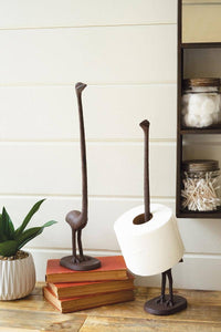 Cast Iron Ostrich Paper Holder, Home Decor for Kitchen or Bathroom, Housewarming Gift for Her