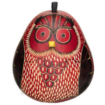 Spotted Owl Gourd Box, Carved  Art, Handmade Owl Art, Owl Gift - Medium
