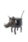 Swahili | AFRICAN MODERN - Zimbabwean Recycled Cook Pot Wart Hog Planters: ZIMA18A Small Planter