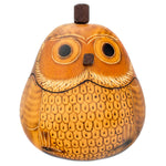 Owl Gourd Box, Owl Carved  Art, Handmade Owl Art, Owl Gift