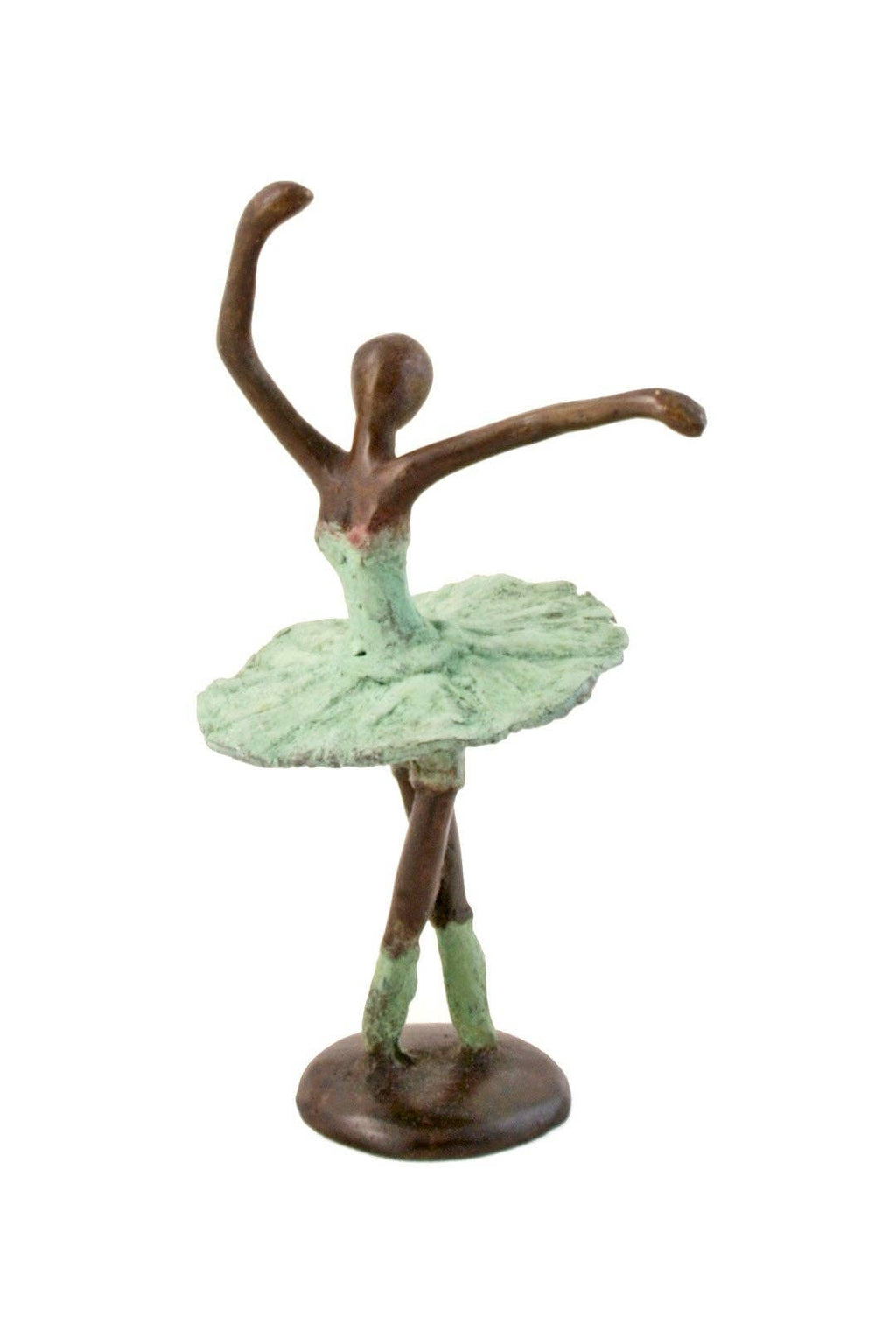 Bronze Ballerina Sculpture Handcrafted in Burkina Faso Africa, Housewarming Gift for Her
