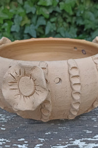 Ceramic Planter, Cactus Flower Pot, Handmade Mexican Pottery from Santa Maria Atzompa, Mexico, Home Decor, Indoor, Outdoor Decor, Plant Pot