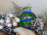 Christmas Ornaments: Unique Mexican Christmas Decor features festive patterns & bold colors, Hand Painted Wood Ornament for Christmas Tree