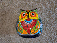 Handmade Talavera Owl Planter | Mexican Pottery Ceramic Flower Pot | Animal Garden Gift from luv2brd.com