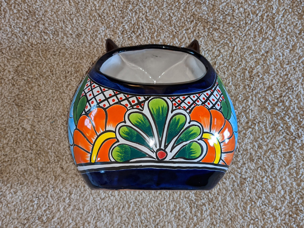 Handmade Talavera Owl Planter | Mexican Pottery Ceramic Flower Pot | Animal Garden Gift from luv2brd.com