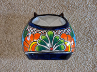 Handmade Talavera Owl Planter | Mexican Pottery Ceramic Flower Pot | Animal Garden Gift from luv2brd.com
