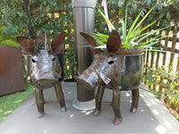 Warthog Planters from Zimbabwe, Made of Recycled African Cooking Pots, Housewarming Gift for Her