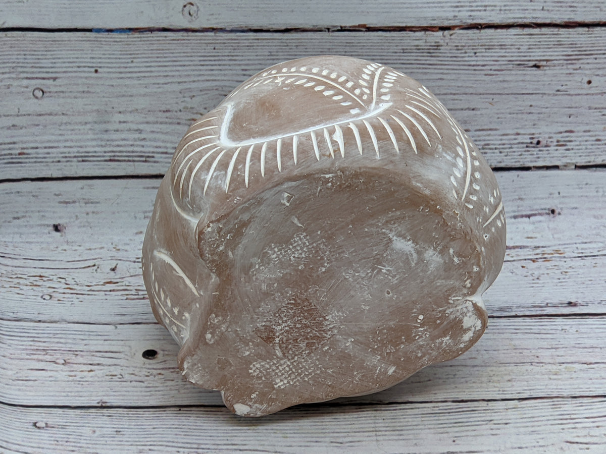 Crouching Cat Planter, Handmade Terracotta Flower Pot Garden Art and Home Decor