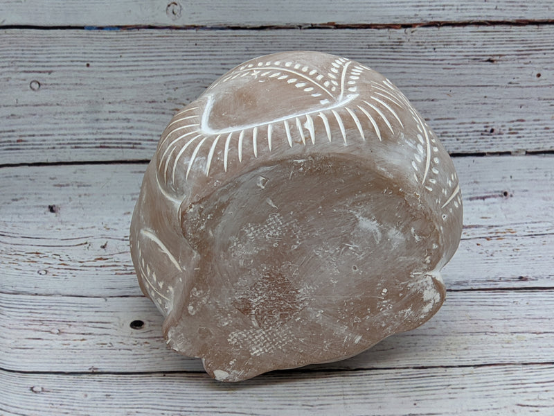 Handcrafted Terra Cotta Shell Garden Object
