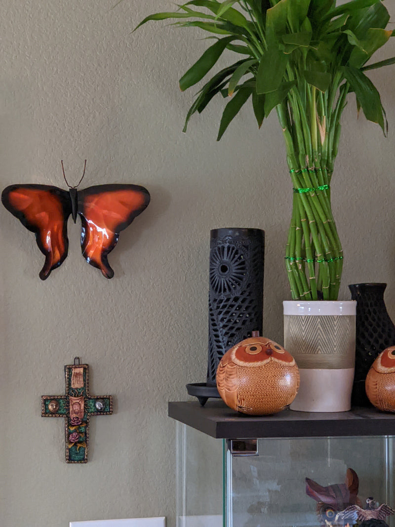 Copper Butterfly Wall Art, Butterfly Garden Art