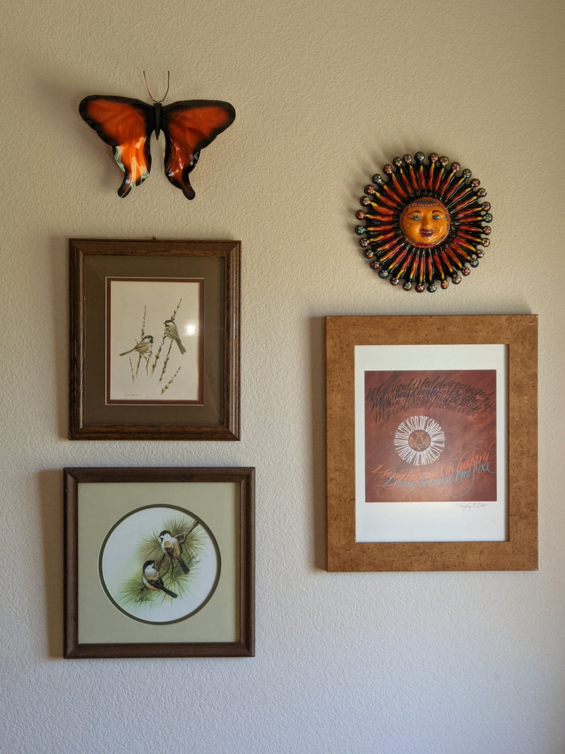 Copper Butterfly Wall Art, Butterfly Garden Art